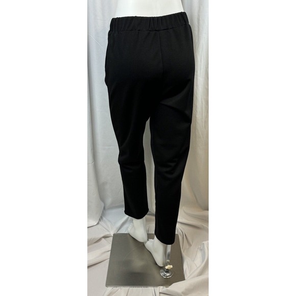 Zara XL Black Pants Comfort Stretch minimalist Normcore Witchy Gothic 65-31 - Picture 10 of 12